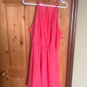 Chic Coral Sleeveless Dress